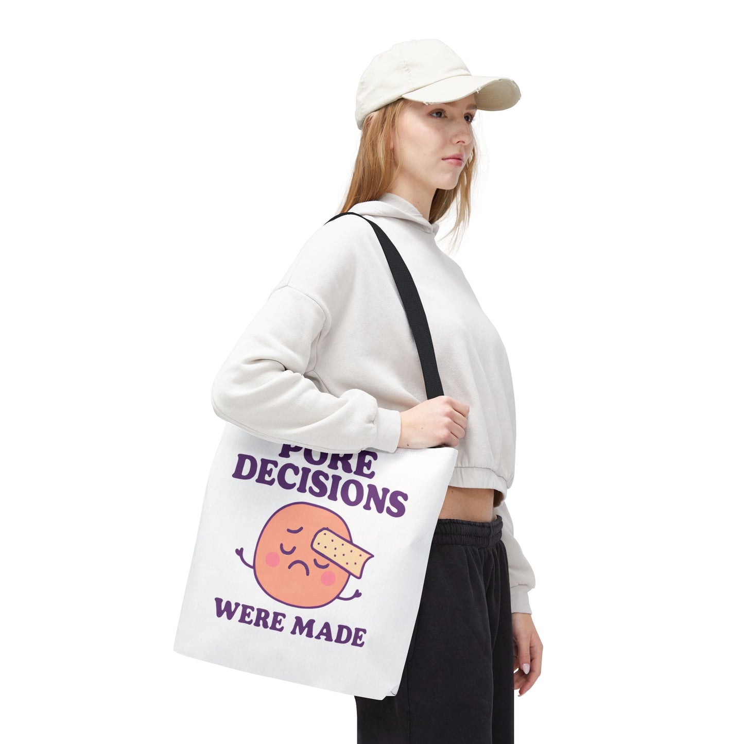 Skincare Humor "Pore Decisions Were Made" Relatable Graphic Tote Bag