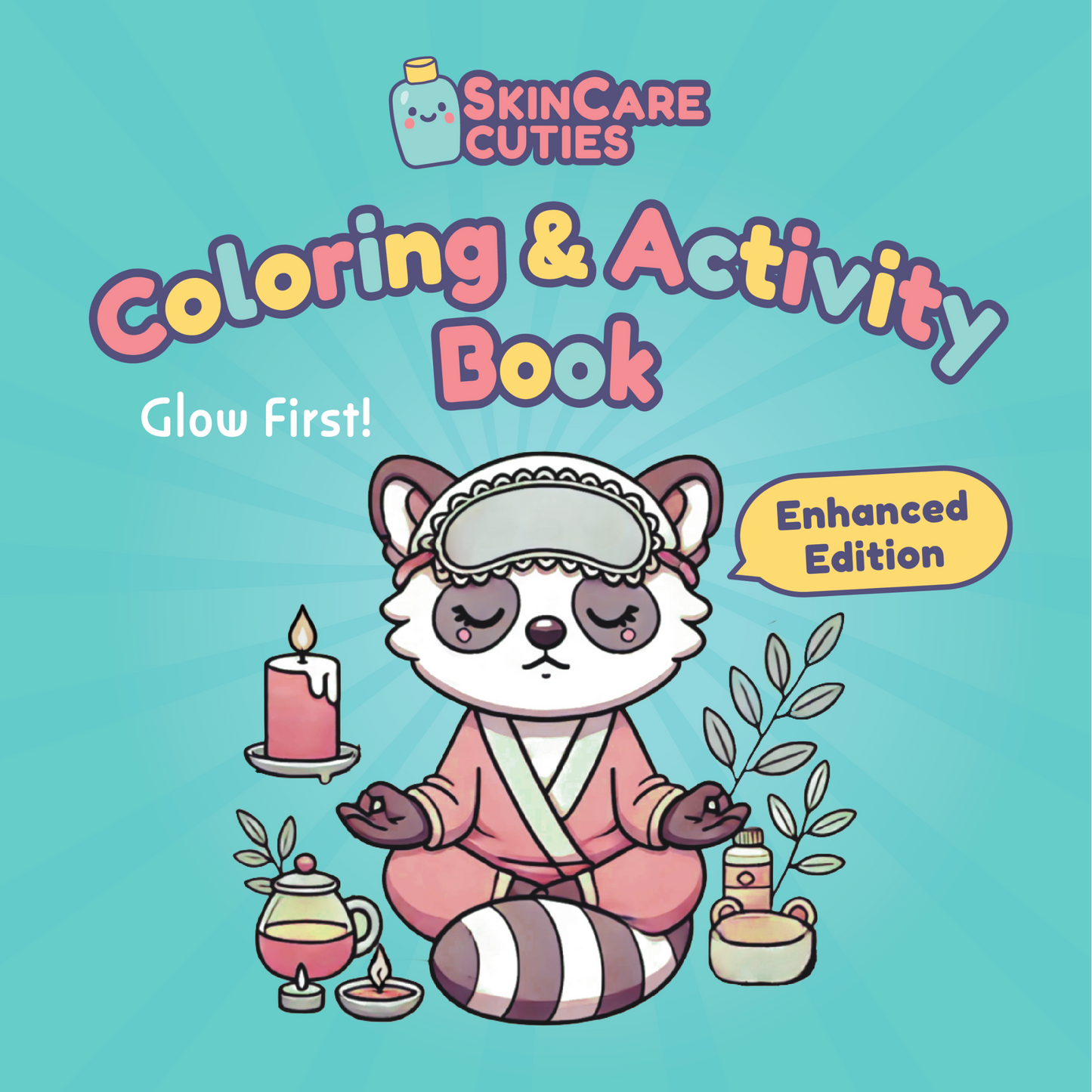 Skincare Cuties Coloring & Activity Book - Digital Printable PDF for Instant Self-Care & Mindfulness