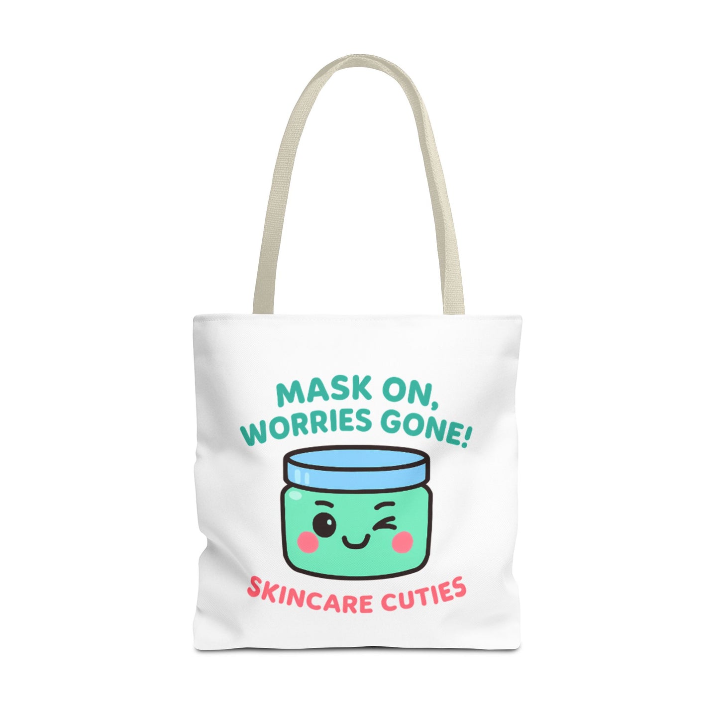 The "Mask On, Worries Gone" Tote | Zen & Durable Polyester Bag for Spa Lovers
