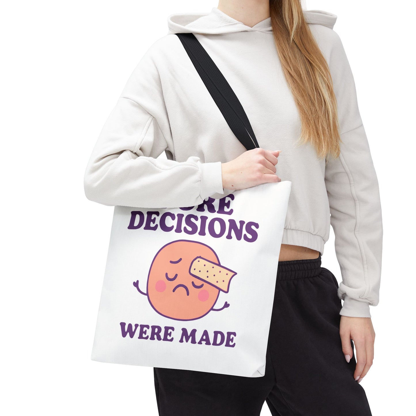 Skincare Humor "Pore Decisions Were Made" Relatable Graphic Tote Bag