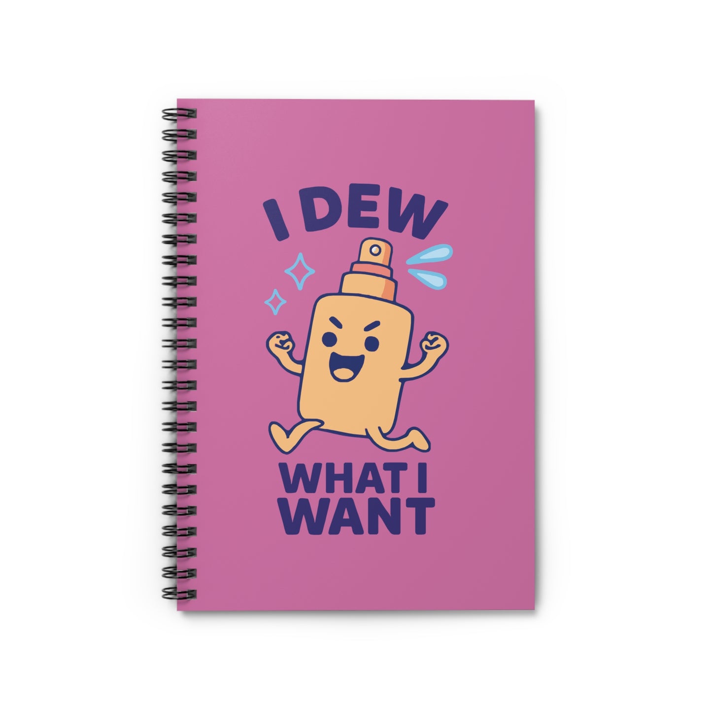Skincare Cuties Spiral Notebook -I Dew What I Want ! | Cute Journaling, Artist Sketchbook, Self-Care Diary, Gift for Friends