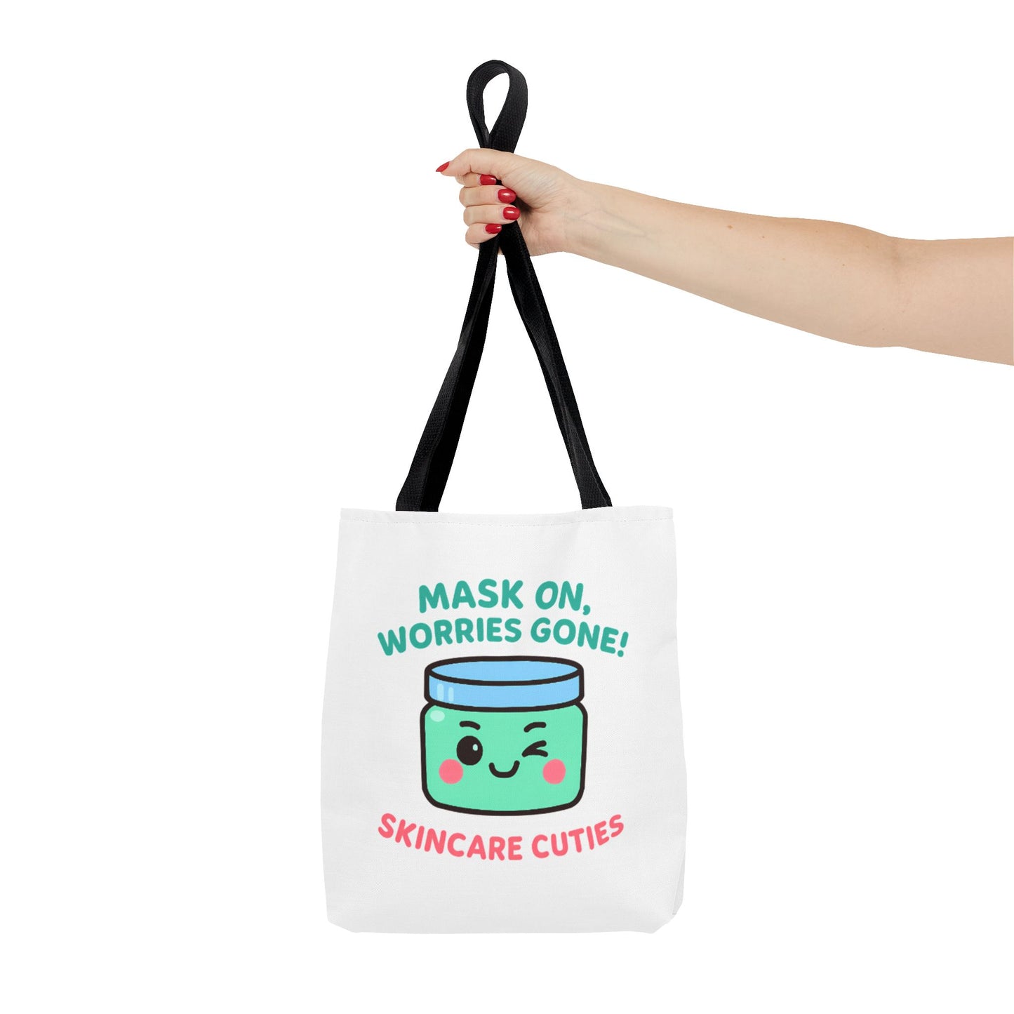 The "Mask On, Worries Gone" Tote | Zen & Durable Polyester Bag for Spa Lovers