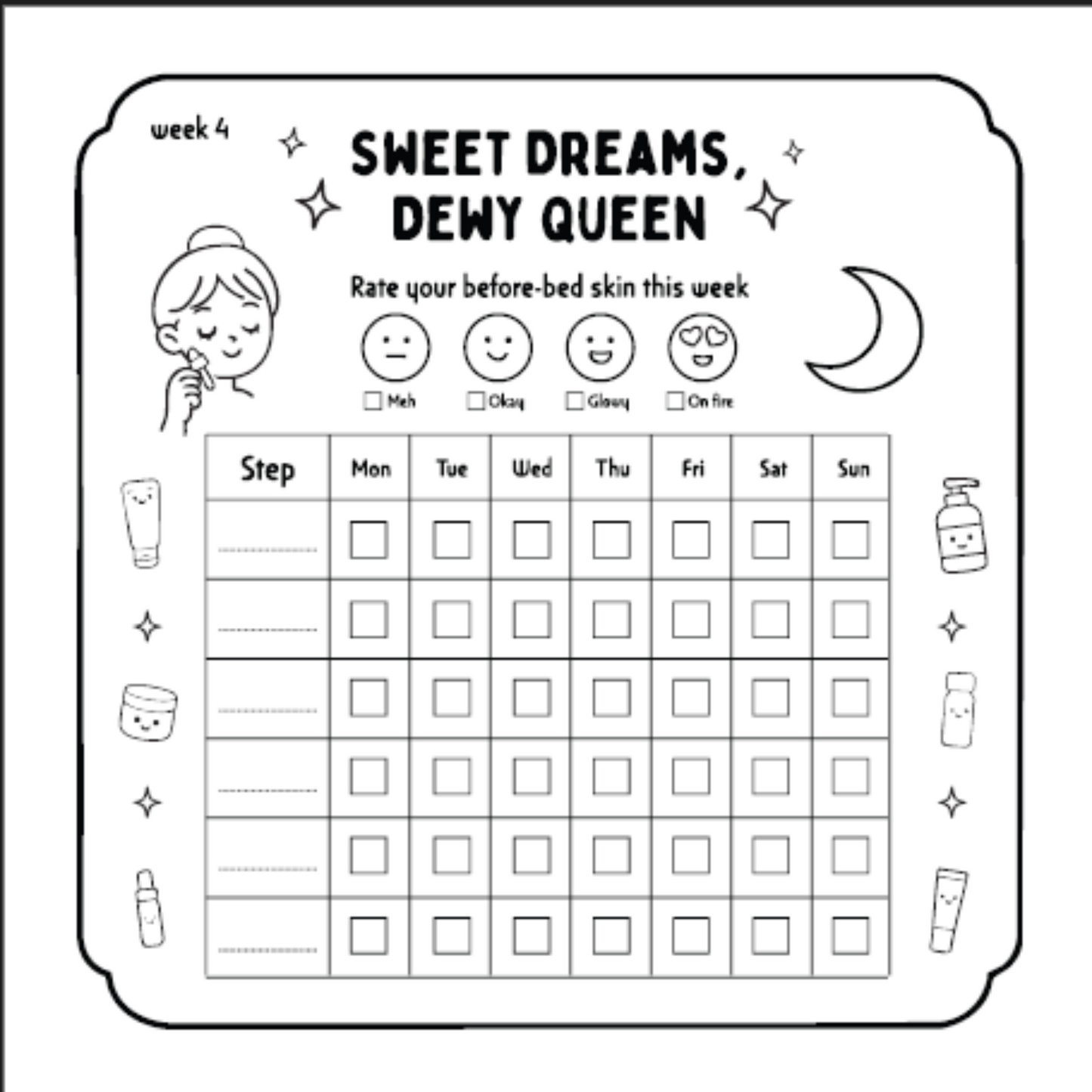 Skincare Cuties Coloring & Activity Book - Digital Printable PDF for Instant Self-Care & Mindfulness