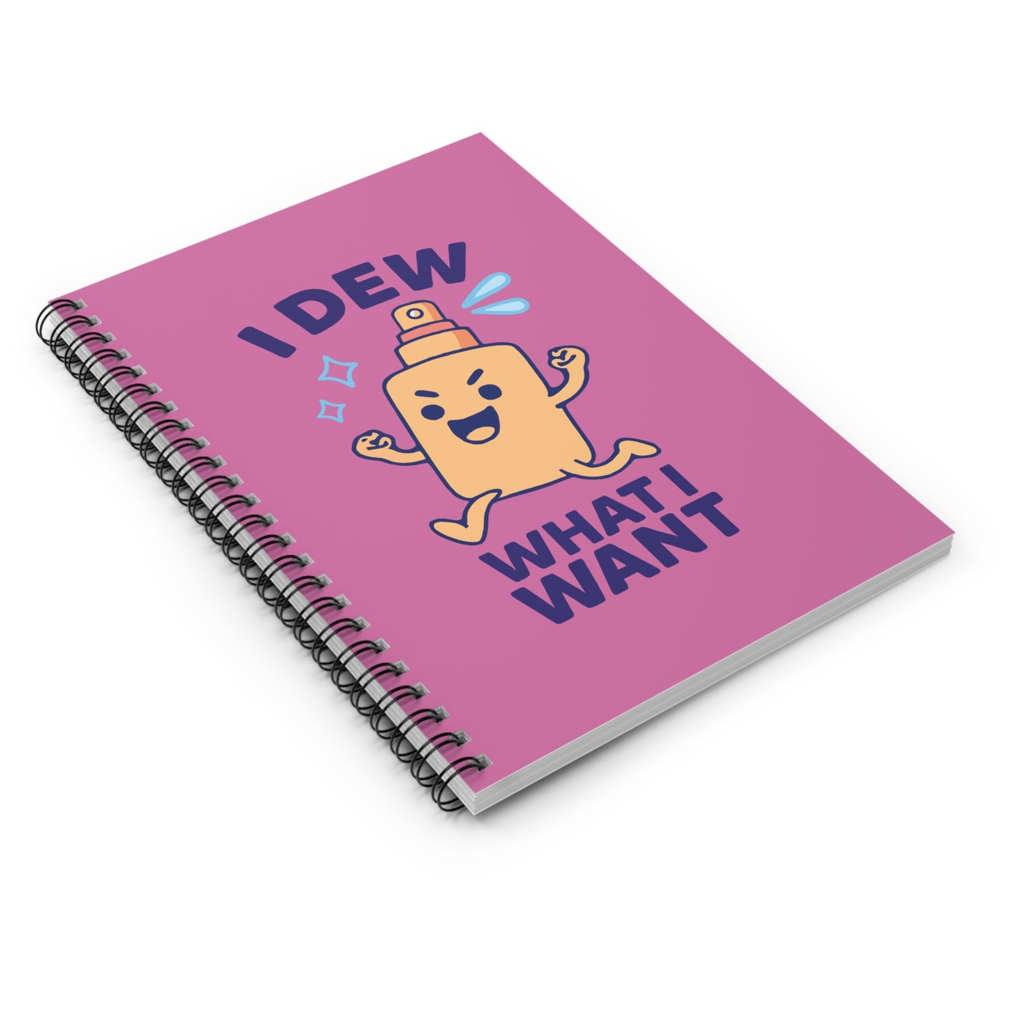 Skincare Cuties Spiral Notebook -I Dew What I Want ! | Cute Journaling, Artist Sketchbook, Self-Care Diary, Gift for Friends